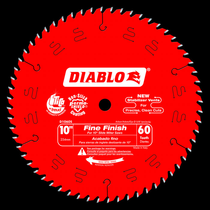 Lame de finition fine (10"x60 dents)