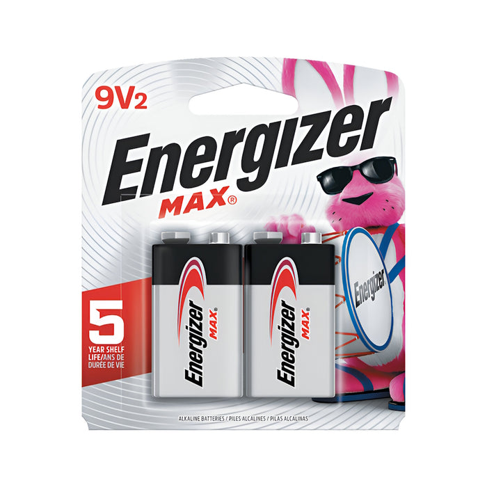 Pile Energizer alcaline 9V - Paquet de 2
