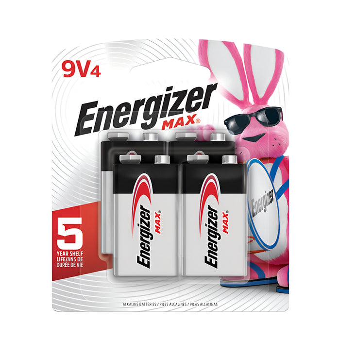 Pile Energizer alcaline 9V - Paquet de 4