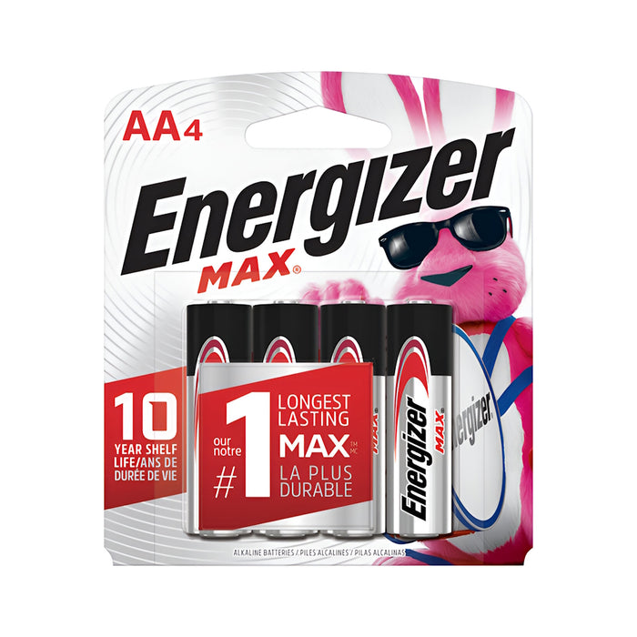 Piles alcaline Energizer AA - Paquet de 4