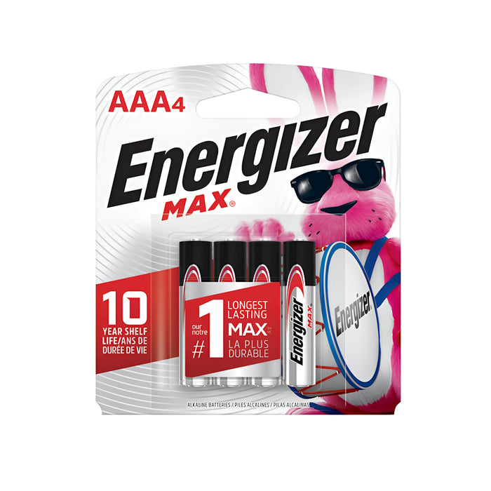 Piles alcaline Energizer AAA - Paquet de 4