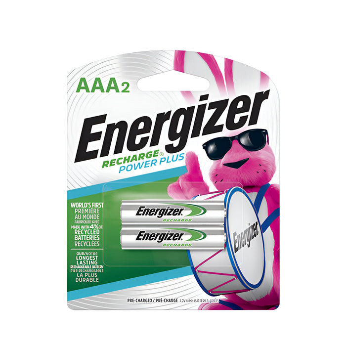 Piles Energizer haute performance rechargeables AAA - Paquet de 2