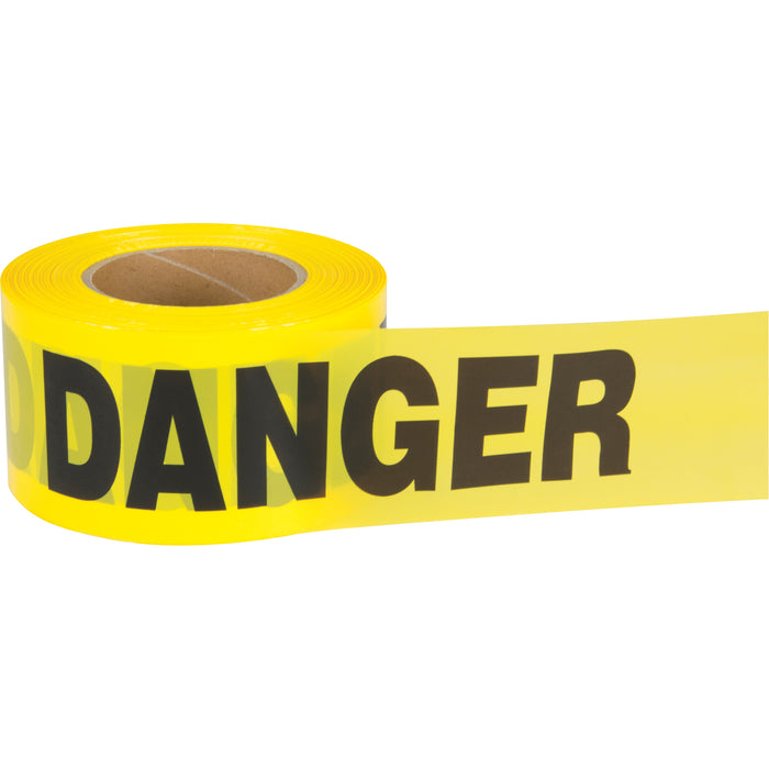 Ruban «DANGER» 2.5mils, Jaune/Noir, 3"x1000'