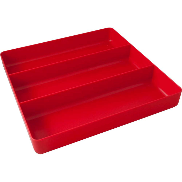 Organisateur rouge pour tiroirs à 3 compartiments