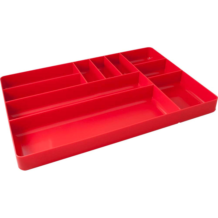 Organisateur rouge pour tiroirs à 10 compartiments