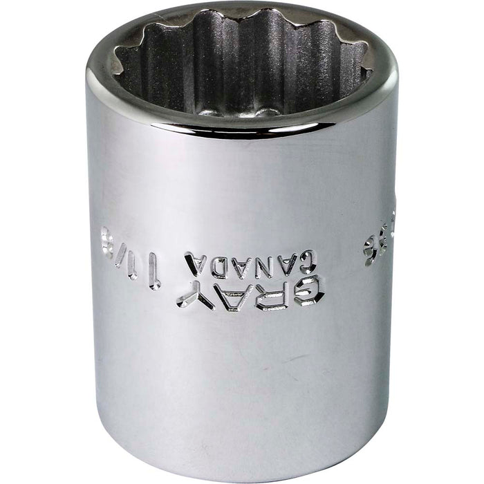 Douille chromée régulière à prise 3/4" (12 pans x 1-1/8")