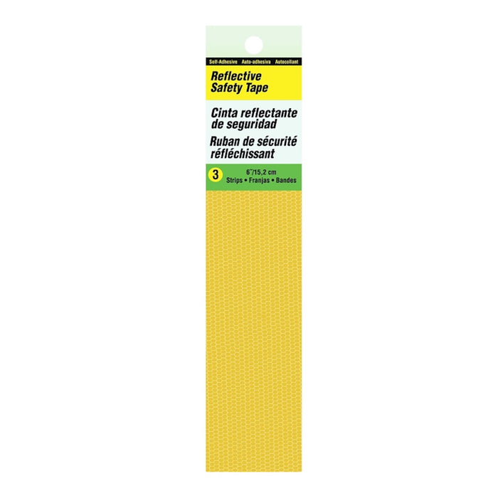 Ruban réfléchissant jaune 6" - Paquet de 3