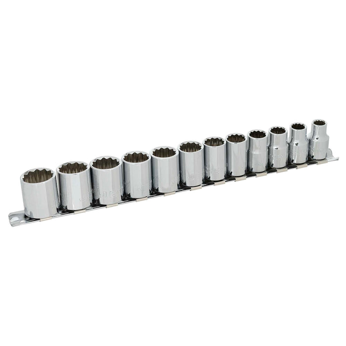 Ensemble de 12 douilles métriques à 12 pans, prise 3/8"