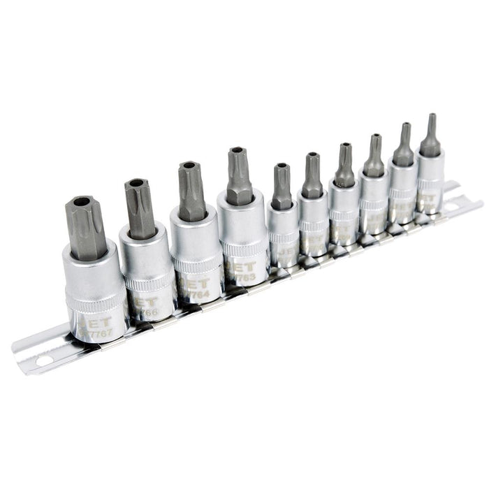 Ensemble de douilles à prise 3/8" et 1/4" à embout Torx