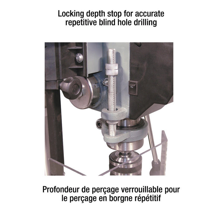 Perceuse à colonne 22" avec garde, 12.5A