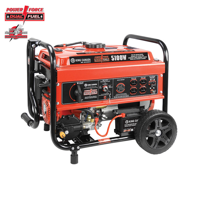 Génératrice à essence et propane 5100W