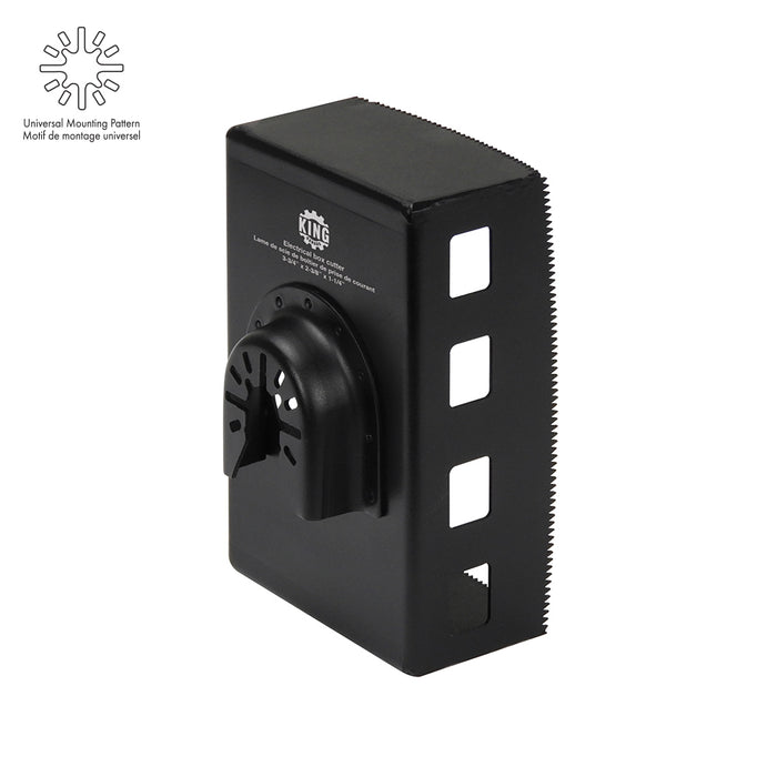 Lame d'outil oscillant pour découpe de boîtes électriques
