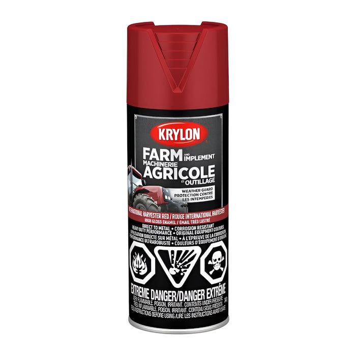 Peinture antirouille pour machinerie agricole - Rouge International Harvester - Fini lustré - 340 g