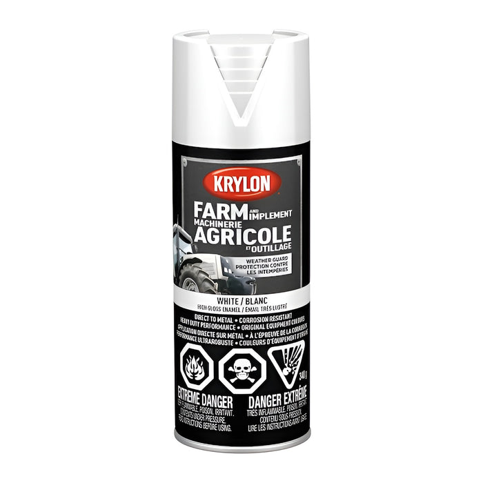 Peinture antirouille pour machinerie agricole - Blanc - Fini lustré - 340 g