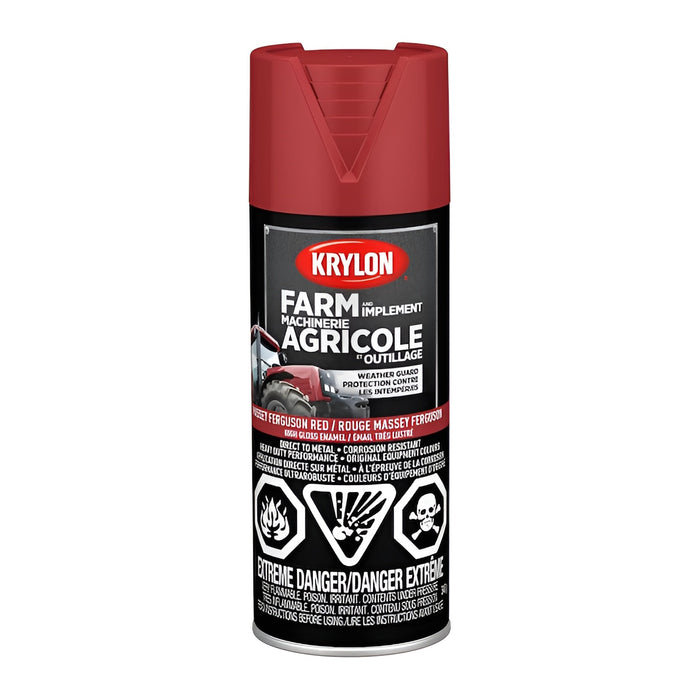 Peinture antirouille pour machinerie agricole - Rouge Massey Ferguson - Fini lustré - 340 g