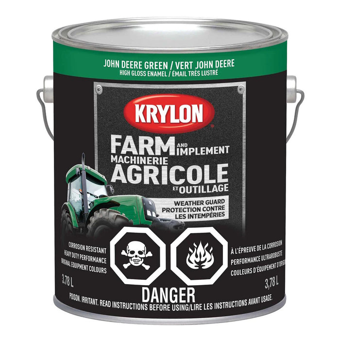 Peinture antirouille pour machinerie agricole - Vert John Deere - Fini lustré - 3.78 L