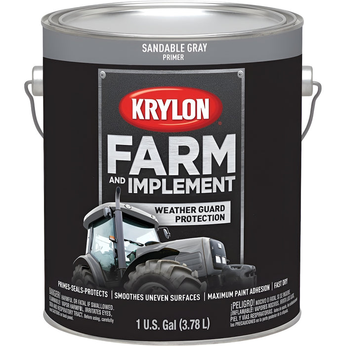 Peinture antirouille pour machinerie agricole - Apprêt gris - Fini lustré - 3.78 L
