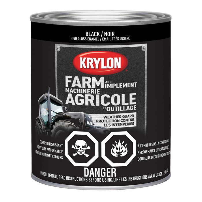 Peinture antirouille pour machinerie agricole - Noir - Fini lustré - 946 mL