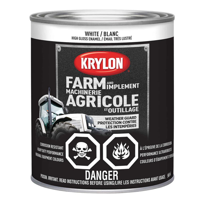 Peinture antirouille pour machinerie agricole - Blanc - Fini lustré - 946 mL
