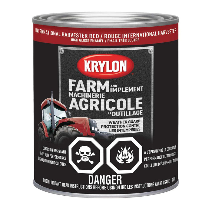 Peinture antirouille pour machinerie agricole - Rouge International Harvester - Fini lustré - 946 mL