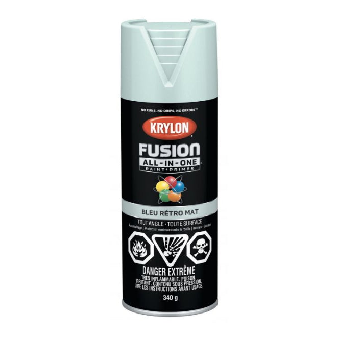 Peinture en aérosol Krylon Fusion 340g mate - Bleu rétro