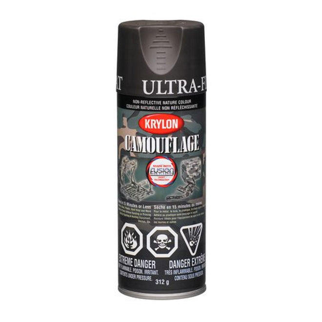 Peinture en aérosol Krylon Fusion camouflage mate - Brun