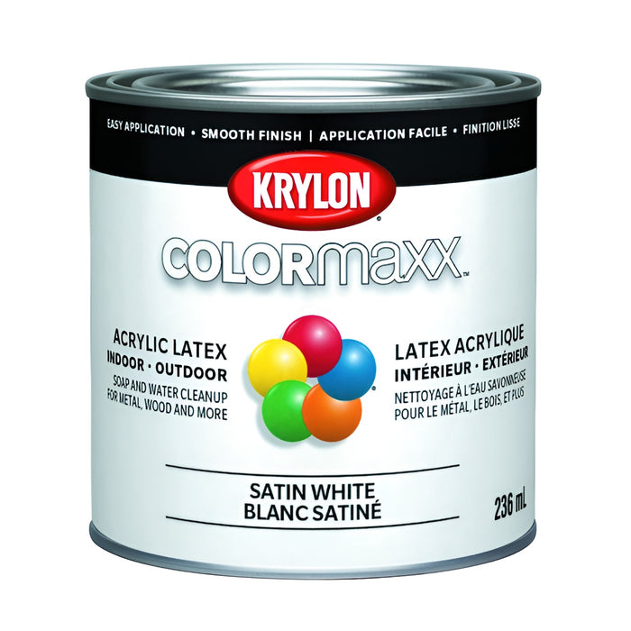 Peinture intérieure et extérieure Colormaxx - Blanc - Satiné - 236 mL