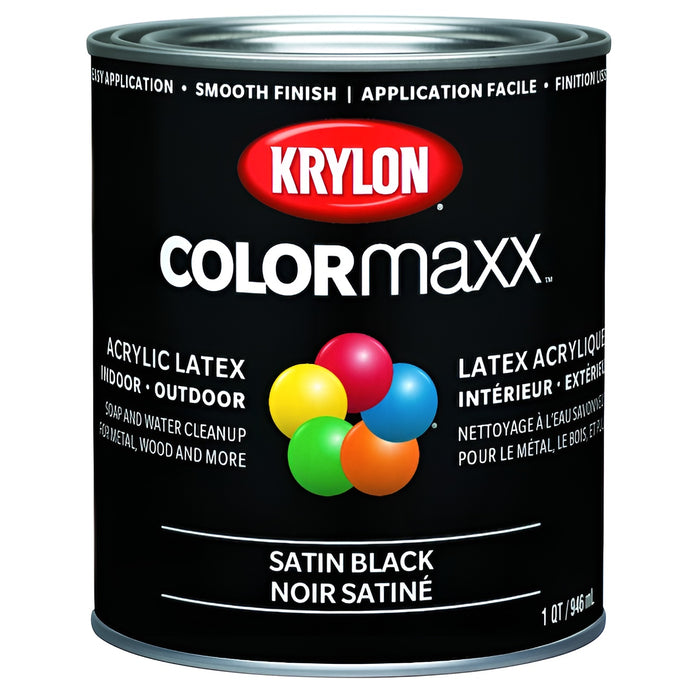 Peinture intérieure et extérieure Colormaxx - Noir - Satiné - 946 mL