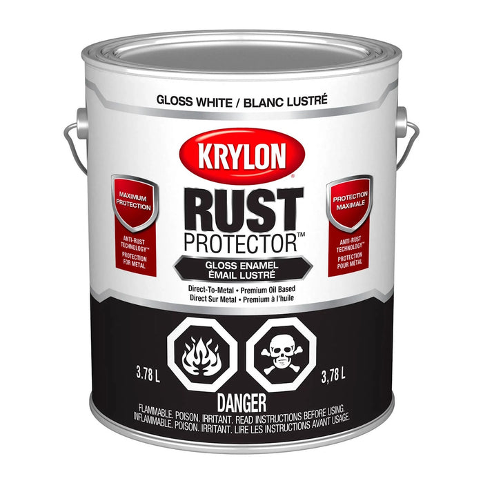 Peinture antirouille Rust Protector - Blanc - Fini lustré - 3.78 L