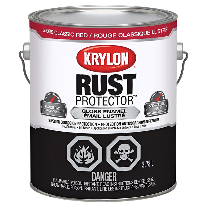 Peinture antirouille Rust Protector - Rouge - Fini lustré - 3.78 L