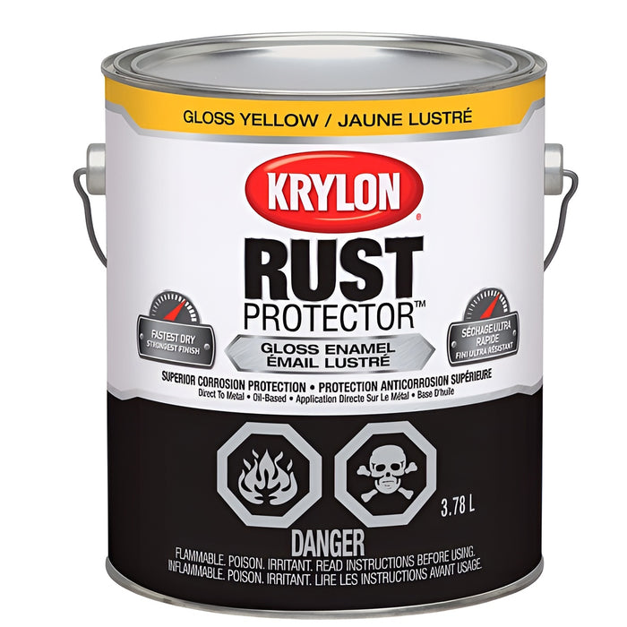 Peinture antirouille Rust Protector - Jaune - Fini lustré - 3.78 L