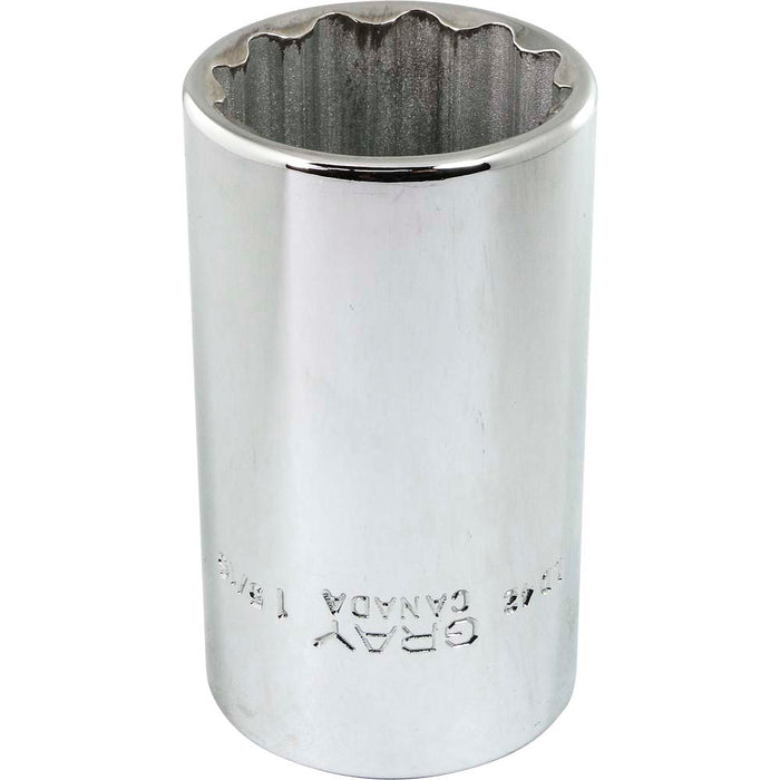Douille chromée longue à prise 1/2" (12 pans x 1-5/16")