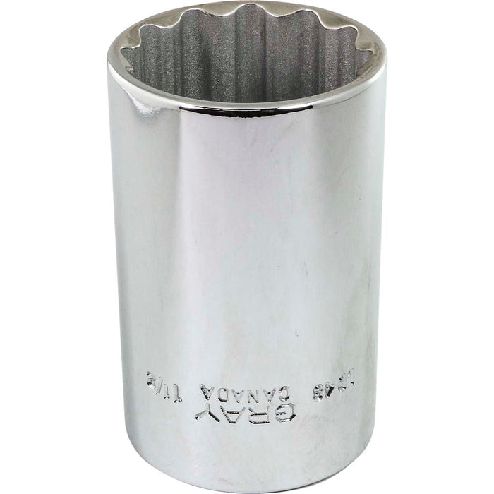 Douille chromée longue à prise 1/2" (12 pans x 1-1/2")
