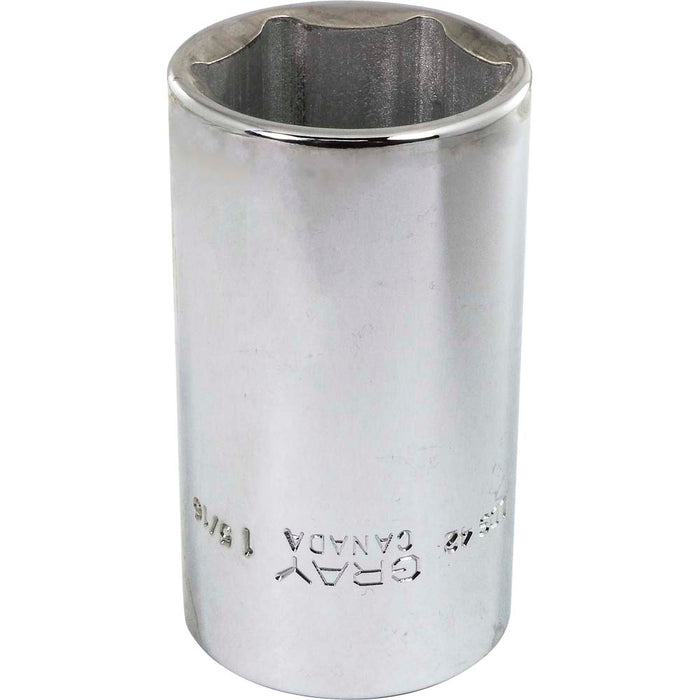 Douille chromée longue à prise 1/2" (6 pans x 1-5/16")