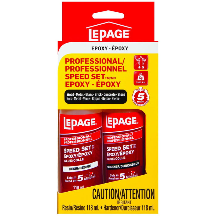 Colle epoxy prise rapide - LePage - 118ml (x2)
