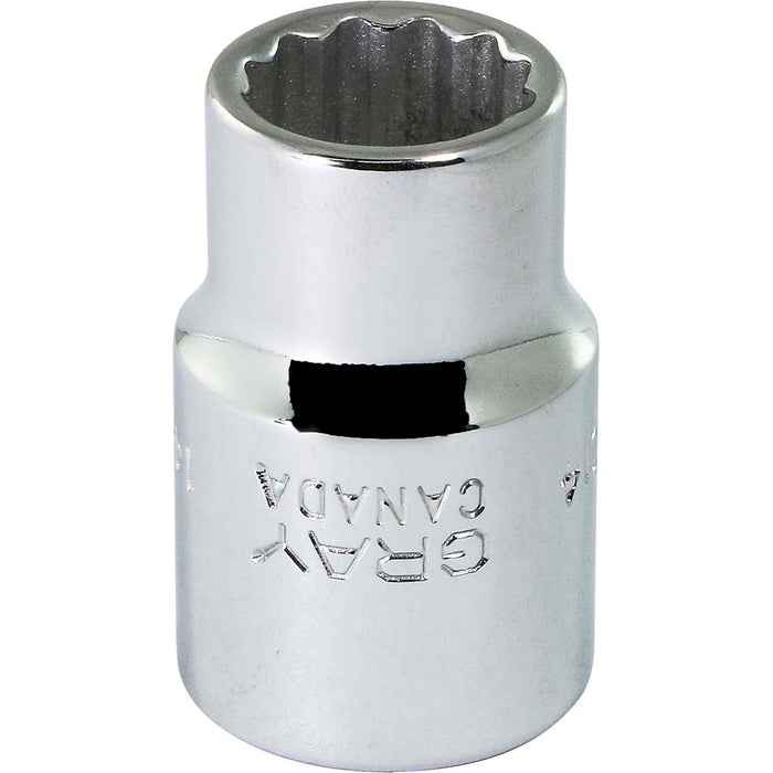 Douille chromée régulière à prise 1/2" (12 pans x 14 mm)