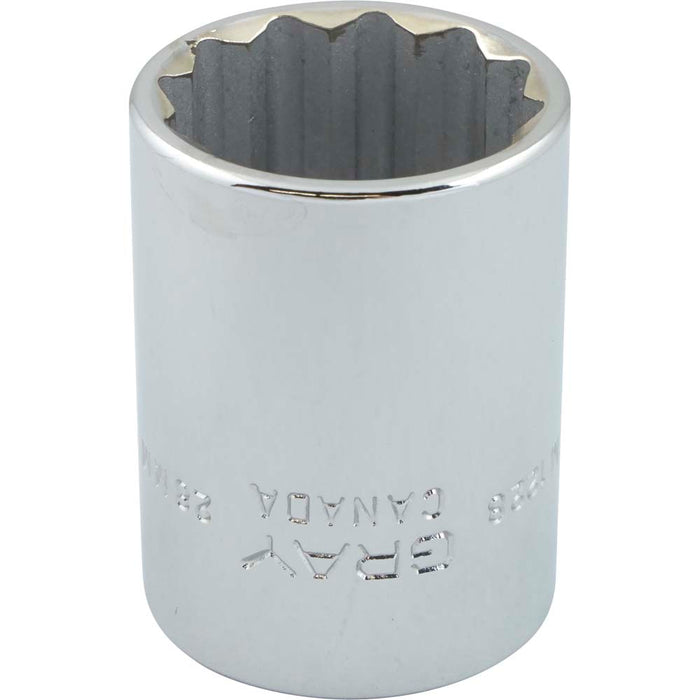 Douille chromée régulière à prise 1/2" (12 pans x 28 mm)