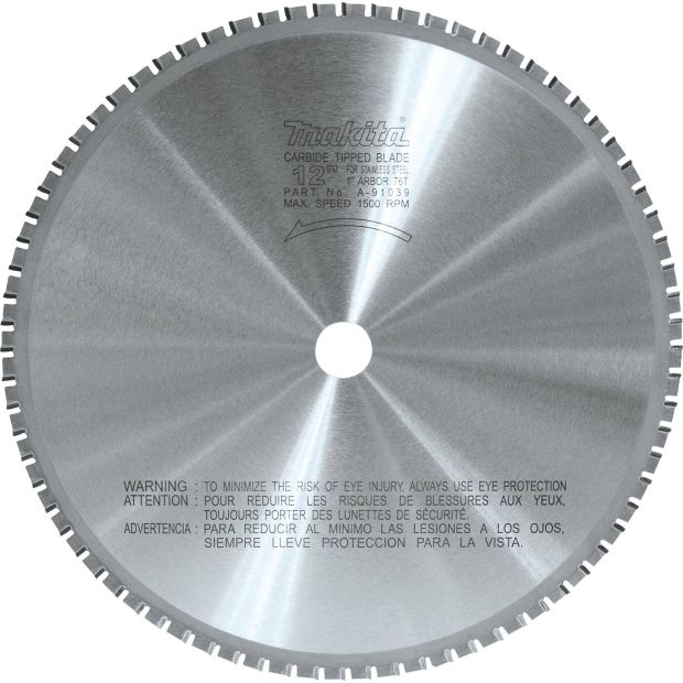 Lame de tronçonneuse 12" 76 dents pour acier inoxydable