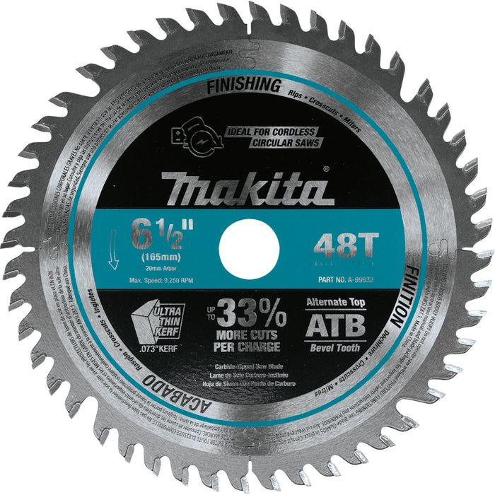 Lame à bois pour scie circulaire (6-1/2" - 48 dents)