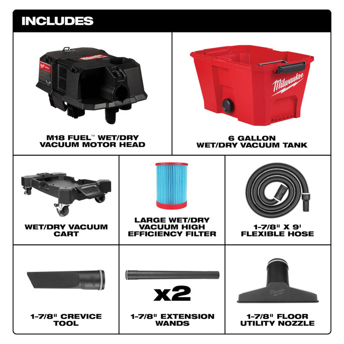 Aspirateur S/H. M18 Fuel 6 gal.