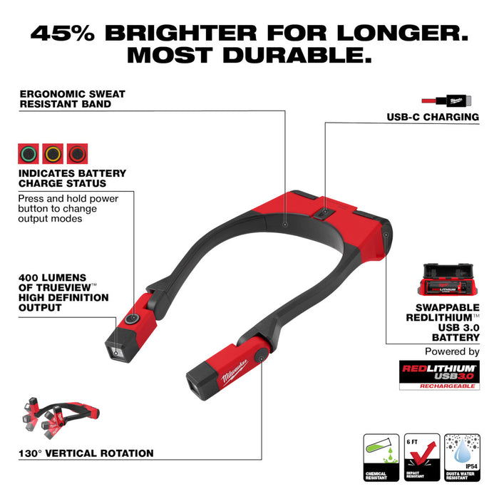 Lampe collier de 400 lumens