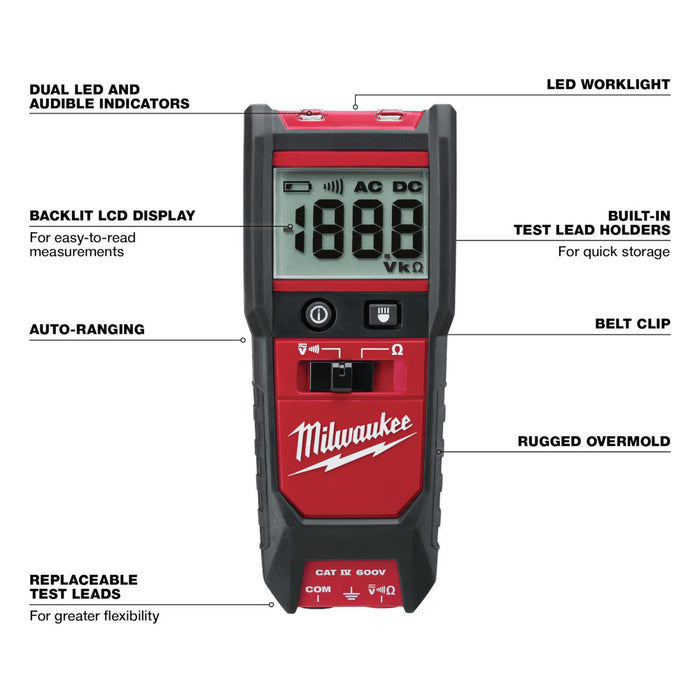 Multimètre pour voltage et résistance
