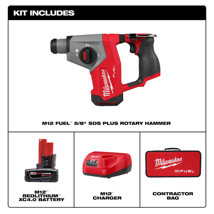 Ensemble de marteau rotatif 5/8" SDS-Plus M12 FUEL