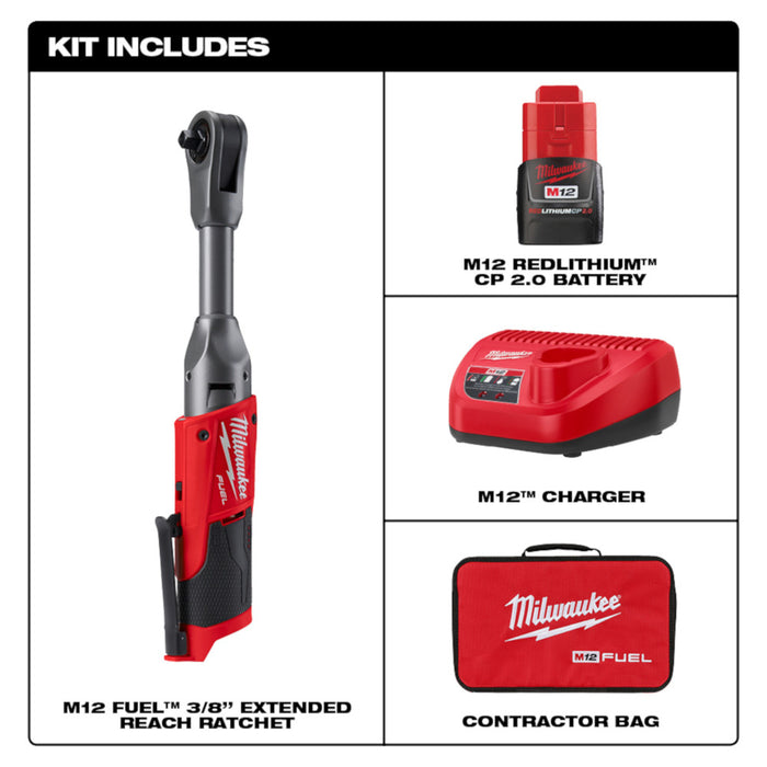 Ensemble de clé à rochet 3/8'' M12 FuelMC - Milwaukee