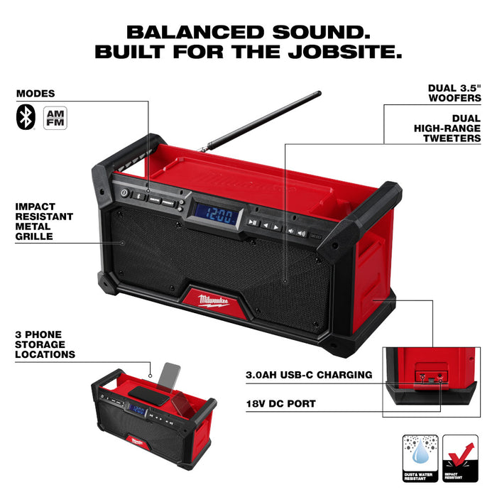 Radio pour chantier M18™, Bluetooth - Milwaukee