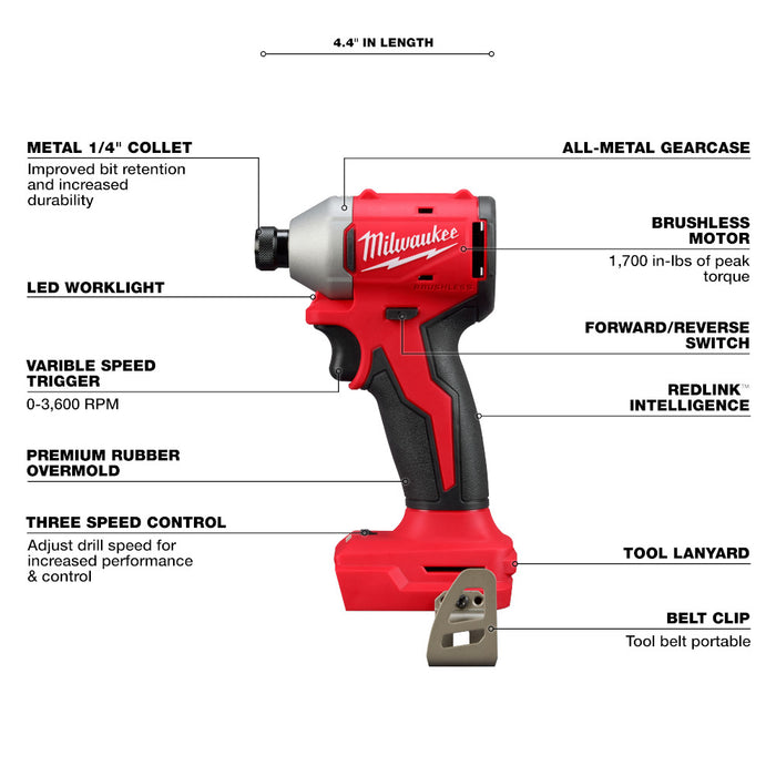 Ensemble de perceuse et visseuse compactes M18