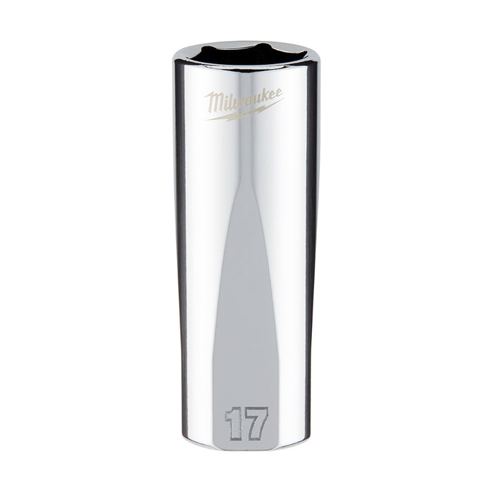 Douille profonde (17mm, prise 3/8") à 6 pans