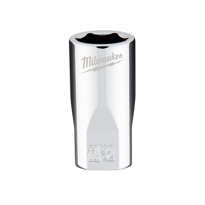 Douille standard (11/32", prise 1/4") à 6 pans