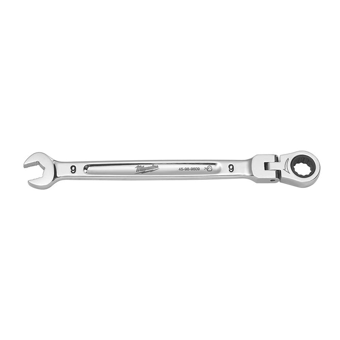Clé à cliquet combinée articulée 9 mm