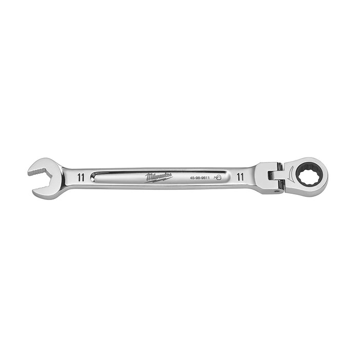 Clé à cliquet combinée articulée 11 mm